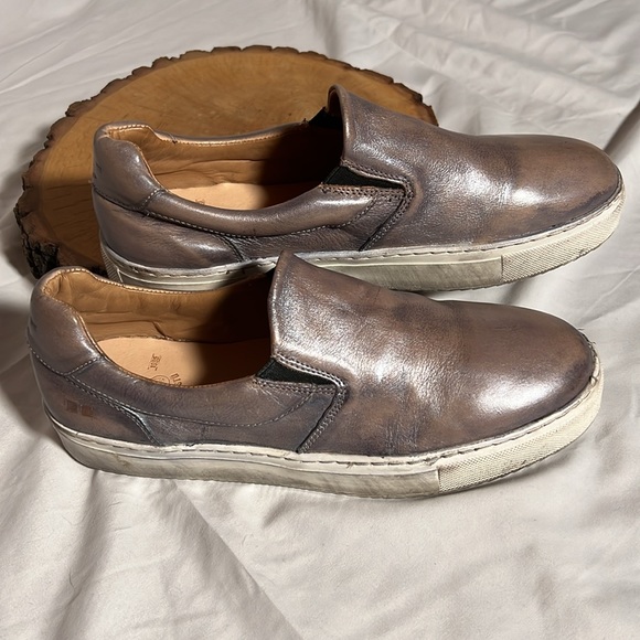 BED|STU Hermione Slip On Leather Grey Rustic Silver Metallic size 10 🥳Host Pick🥳 - Picture 14 of 16